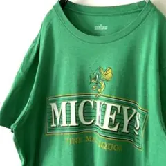 ミッキーズ MICKEYS 蜂 Tシャツ L グリーン 緑 古着
