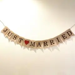 ガーランド JUST MARRIED 前撮り ウェディングフォト　ハンドメイド