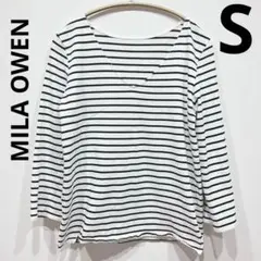 【極美品】MILA OWEN Sサイズ　7部丈Tシャツ　ボーダー