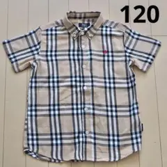 新品 POLO ポロ キッズ 半袖チェック柄シャツ 120cm