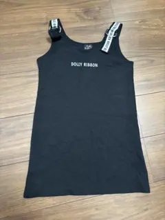 Dolly Ribbon ブラック タンクトップ 120