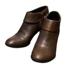 【NATURALIZER】『23.5』ショートブーツ アーモンドトゥ レザー