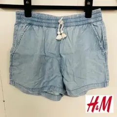 H&Mキッズ★ ライトブルー ハーフパンツ　EUR146-152