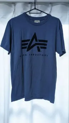 ALPHA INDUSTRIES ブルー Tシャツ