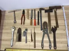 工具 まとめ売り ハンマーペンチモンキークリッパーヤスリドライバーなど15点