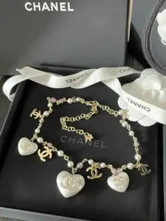 CHANELシャネル ハート パール ネックレス