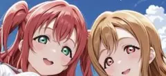ラブライブ！黒澤ルビィ 国木田花丸 風 タペストリー シークレット仕様 タオル