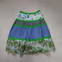 ◇ailanto　アイラント◇ カラフル フレアスカート ひざ丈 　レトロ