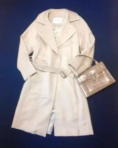 MAX MARA ベルテッド ラップコート キャメルヘアー