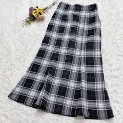 【ローリーズファーム】ロングスカート　フレア　マーメイド　ウエストゴム　チェック