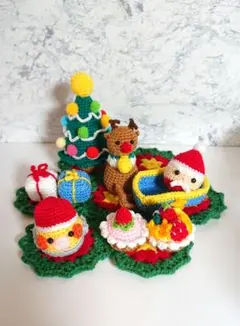 (≧∇≦)あみぐるみ☆クリスマスセット♪オカメインコちゃん☆ハンドメイド