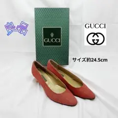 グッチ スエード ヒール パンプス 表記サイズ37 1/2 (約24.5cm)