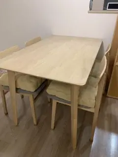 木製4人用 ダイニングテーブルセット