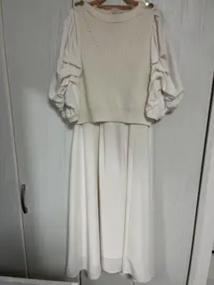 ベスト付きワンピース