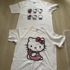 ユニクロ　キティちゃんカスタムTシャツ2枚XL新品未使用　大人用