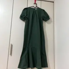 グリーン　ロングワンピース　SHEL’TTER シェルター