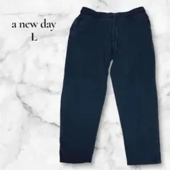 一点物✨a new day【L】ブラックイージーパンツ テーパードパンツ 黒