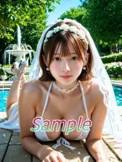 1点物 可愛い A4 AI 美女 ポスター ウェディング 爆乳 巨乳 U527