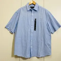 未使用 BANANA REPUBLIC 半袖 リネンシャツ 麻綿
