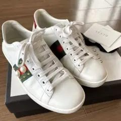 gucci 日本限定 パール付き ロートップスニーカー