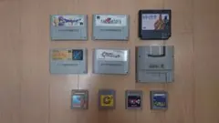 スーパーファミコン、ファミコン、ゲームボーイ、まとめ売り10点