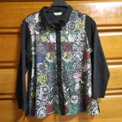 Savoir 多色模様 ボタン付き長袖カーディガン 美品♡