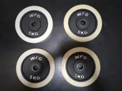 WFG 5kg 白ラバー付き　ダンベルプレート 4枚セット① WFG 5kg 白ラバー付き ダンベルプレート 4枚セット① レギュラー