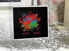 naoki 抽象画 多色使い ハガキサイズパネル入り