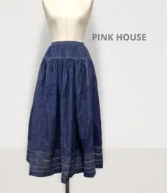 PINK HOUSEデニムフレアースカート
