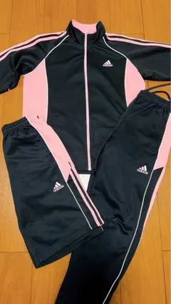 adidas ジャージ上下セット ネイビー/ピンク