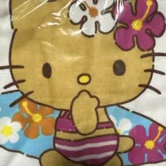300円スタート！第10弾︎✿日焼けハローキティ ガーゼタオル 約34×80cm