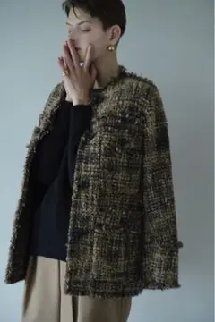 CLANE NO COLOR TWEED JACKET