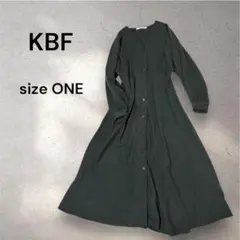 KBF ロング ワンピース フレア 秋 長袖 アーバンリサーチ グリーン 深緑
