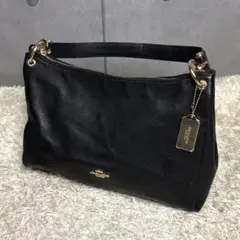 coach バック ブラック シボ革 レザー 黒 ブラック