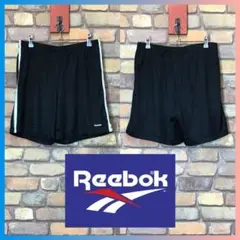 SP1-334【USA買付 リーボック】美品 黒 ダブルメッシュ ショートパンツ