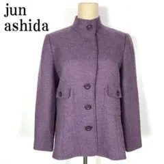LA4613 ジュンアシダ ウールジャケット 紫パープル カシミヤ混 11