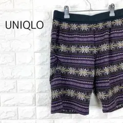 UNIQLO(ユニクロ) ウエストゴム カジュアル ハーフパンツ 総柄