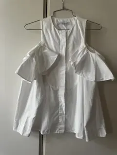 ［値下げ］VIKTOR&ROLF ホワイトオフショルダーシャツ 38