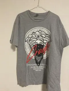 CROOKS & CASTLES グレー 半袖Tシャツ Lサイズ　メデューサ