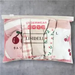 ショーツ さくらんぼ ジュニア 学生用 レディース 下着 L 綿 ピンク 白