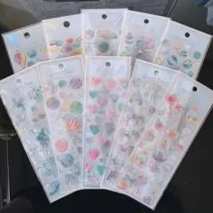 ぷくぷくシール- ̗̀ ♡ ̖́-お得な10シート