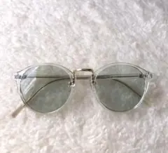 ボストンサングラス クリアシャンパンゴールド/ペールグリーン 新品 未使用
