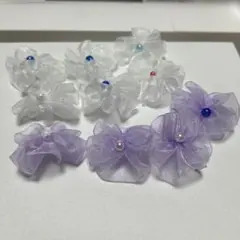 リボンパーツ10個リボンパーツまとめ売りカラフルハンドメイド手芸材料