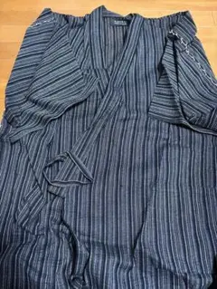 新品　メンズ甚平　ストライプ柄 綿100%