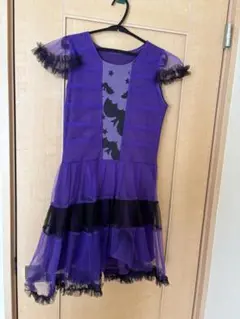 紫 バットモチーフ ハロウィン　ドレス　キッズ　コスプレ　女の子　仮装　紫