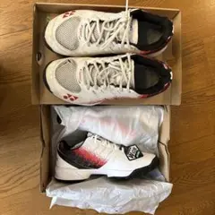 YONEX パワークッション テニスシューズ 26.5cm ホワイト/レッド