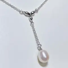 田崎真珠 TASAKI 一粒パール ペンダント シルバー ネックレス