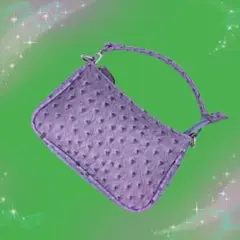 オーストリッチ ハンドバッグ パープル系