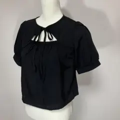 GRL グレイル F トップス シャツ ブラック 半袖 レディース