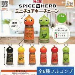 新品未使用品　S＆B エスビー　ミニチュアキーチェーン　6種フルコンプ